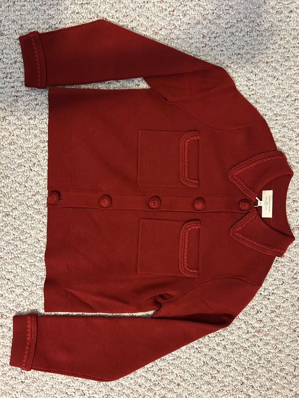 Sezane Betty Cardigan - Terracotta Crochet - XS - Picture 5 of 16